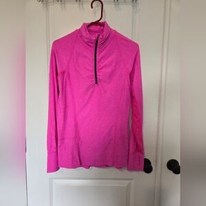 Neon Pink Champion Workout Zip Up With Thumb Holes and Zipper Pocket SIZE L